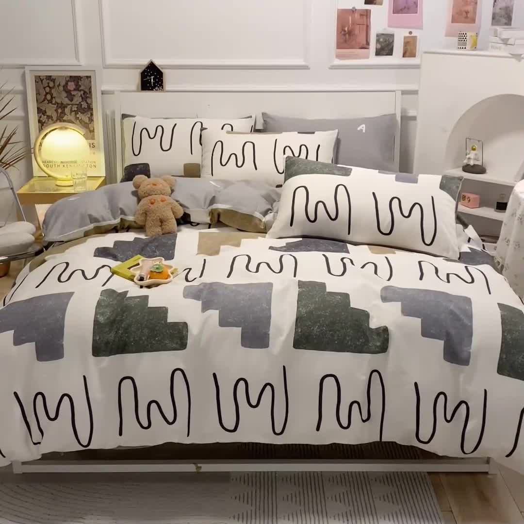 91家纺网 家纺一手货源 找家纺 晨希 2023新款全棉印花四件套 悉尼