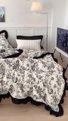 91家纺网 家纺一手货源 找家纺 昔可 2023新款法式复古系列花边款 莫里斯花房