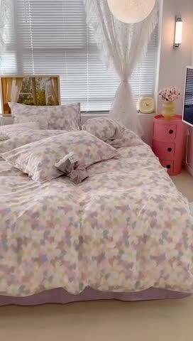 91家纺网 家纺一手货源 找家纺 昔可 2023新款复古花全棉 晕染小花