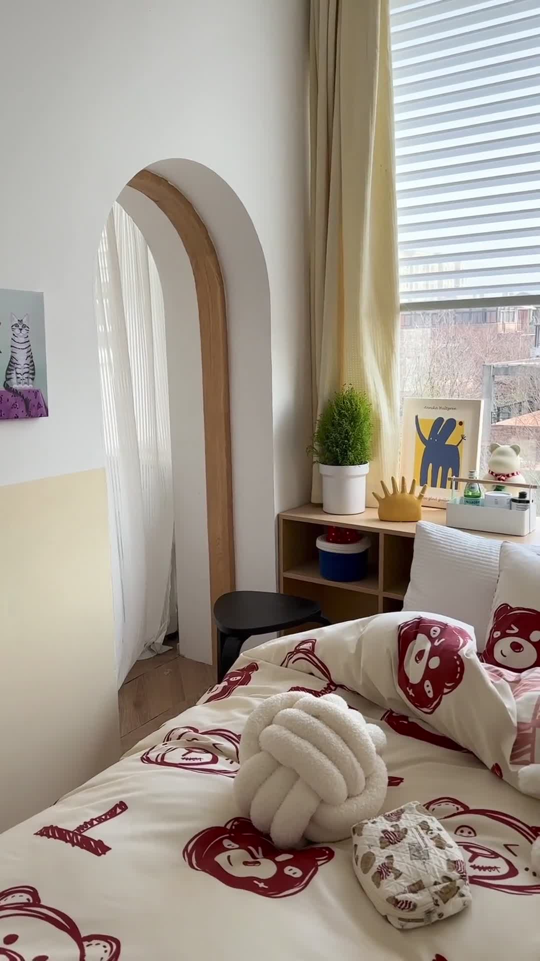 91家纺网 家纺一手货源 找家纺 时年 2023新款热爱生活·全棉系列第二期 熊世界-红