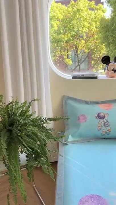 91家纺网 家纺一手货源 找家纺 时年 2023新款水洗冰丝凉席 宇宙流星