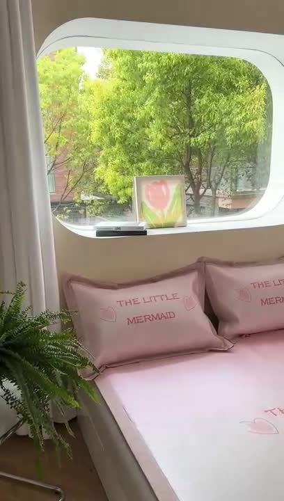 91家纺网 家纺一手货源 找家纺 时年 2023新款水洗冰丝凉席 美人鱼