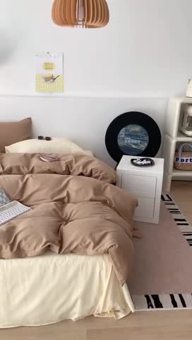 91家纺网 家纺一手货源 找家纺 昔可 纯色混搭拼色 冰拿铁