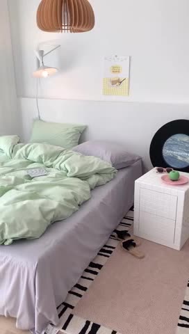 91家纺网 家纺一手货源 找家纺 昔可 纯色混搭拼色 抹茶蓝莓