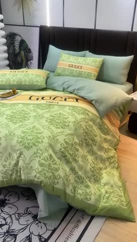 91家纺网 家纺一手货源 找家纺 爵仕 2023新款轻奢简约风全棉四件套 罗林卡