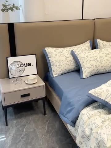 91家纺网 家纺一手货源 找家纺 慕尚 2025新款水洗棉麻夏被四件套 青睐