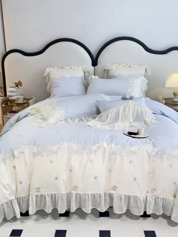 91家纺网 家纺一手货源 找家纺 总 品家居 2025新款长绒棉四件套-嘉兰