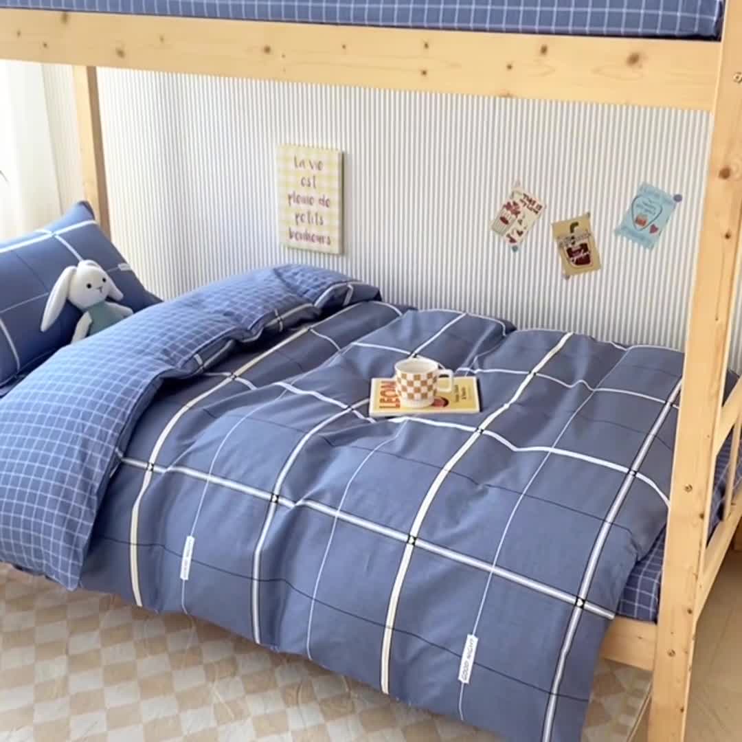 91家纺网 家纺一手货源 找家纺 棉造 13372纯棉学生宿舍上下床套件全棉三件套六件套 西雅图-MZ