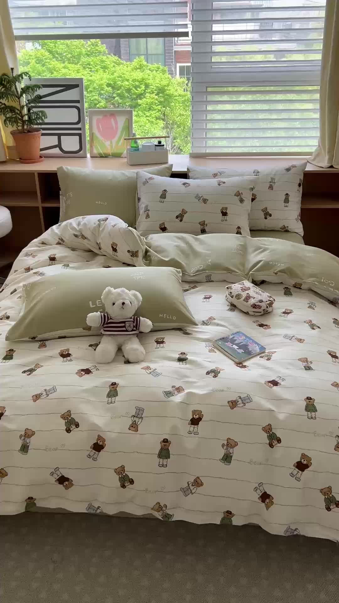 91家纺网 家纺一手货源 找家纺 时年 2023新款全棉优选系列 风格一 毛衣熊