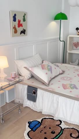 91家纺网 家纺一手货源 找家纺 昔可 2023新款高端数码冰藤席床席款凉席 彩虹兔