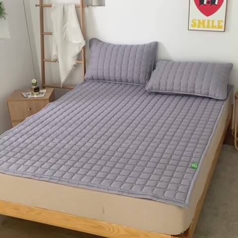91家纺网 家纺一手货源 找家纺 恋绒家纺 A类原棉抗菌床垫加厚软垫床宿舍褥子单人双人学生垫四季可用 青灰色