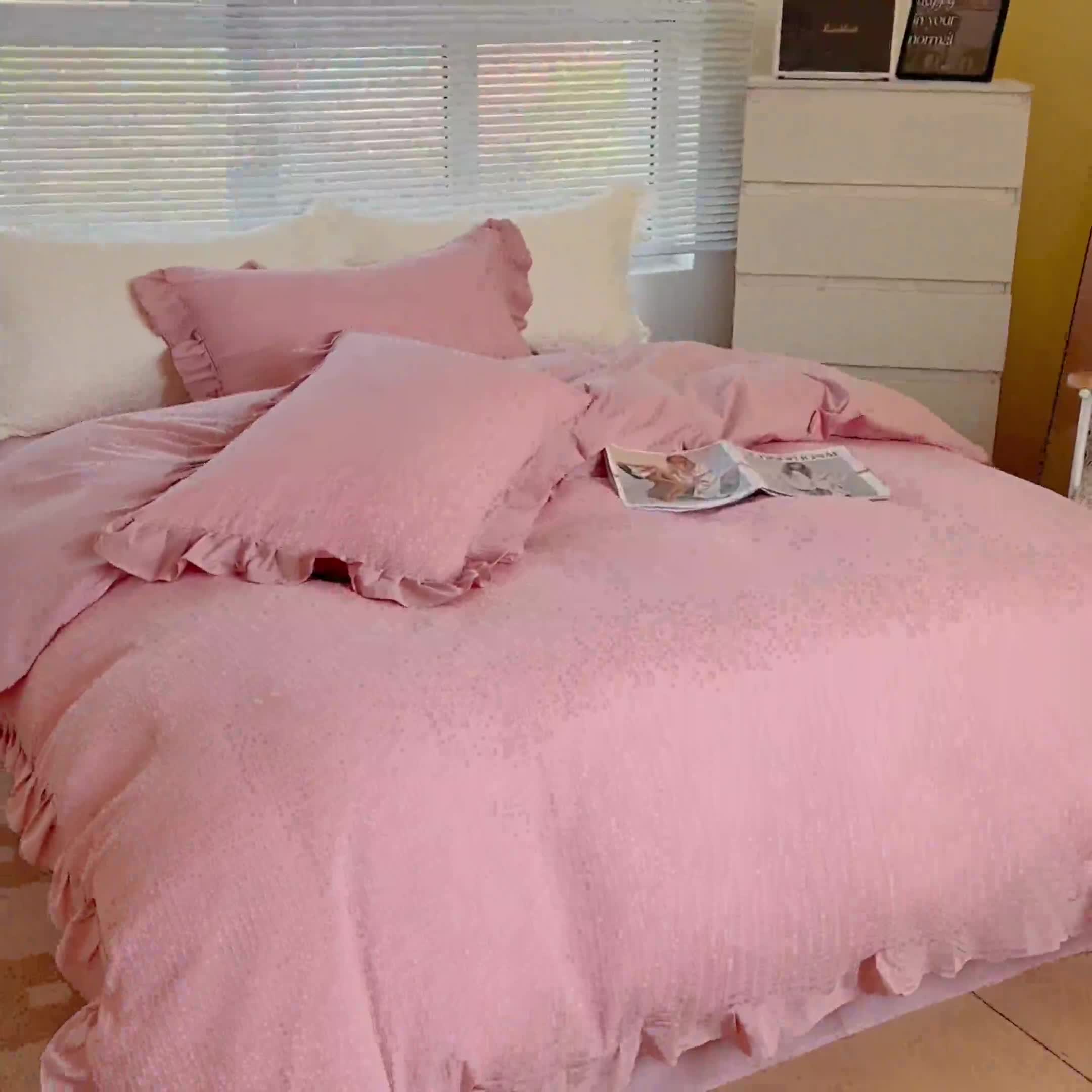 91家纺网 家纺一手货源 找家纺 (总) 慕尚 2025新款全棉镂空水洗棉四件套