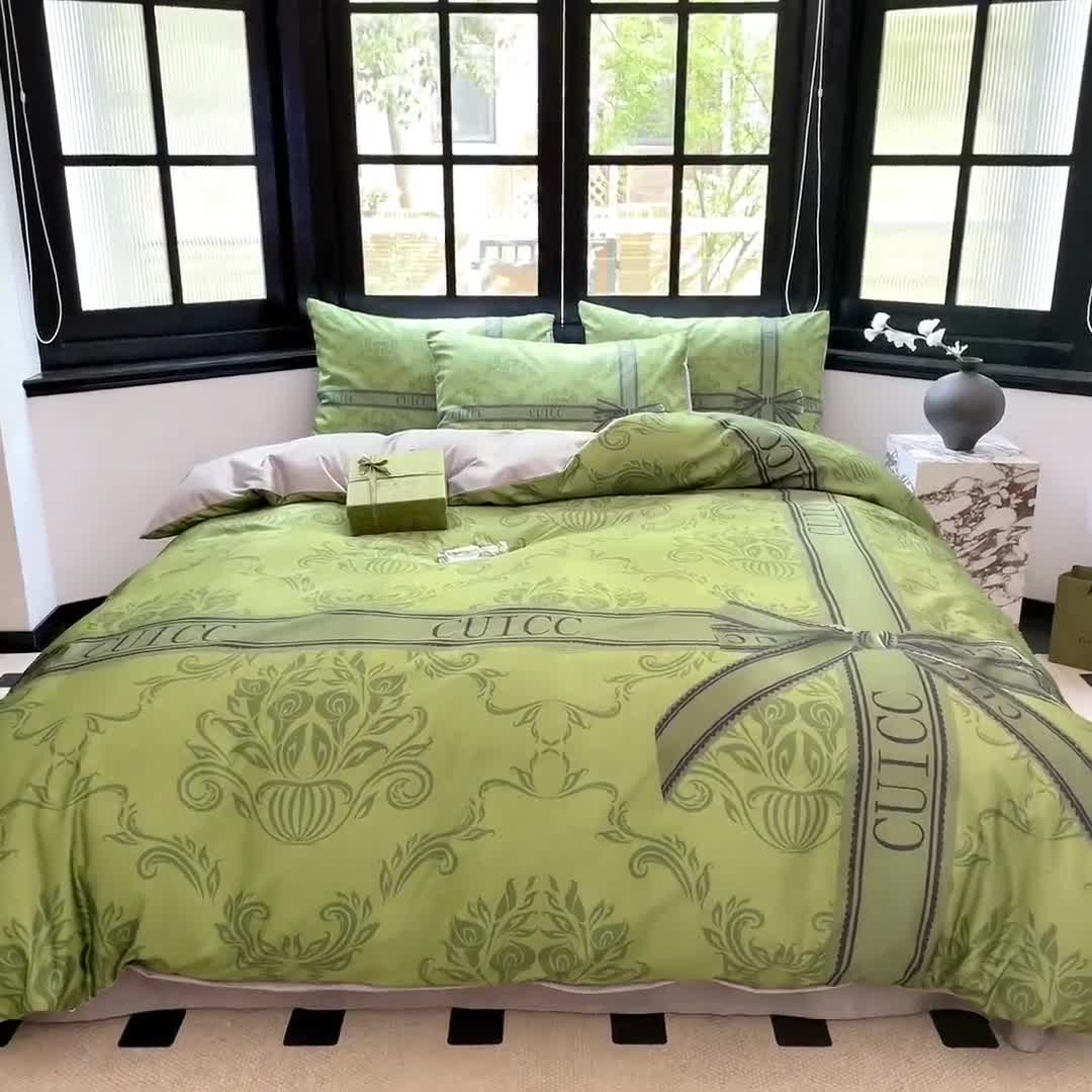 91家纺网 家纺一手货源 找家纺 摩卡 2024新款水洗真丝轻奢系列四件套 礼物