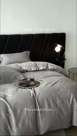 91家纺网 家纺一手货源 找家纺 安莱生活 2023新款 100S纯棉提花四件套 米兰印象-灰