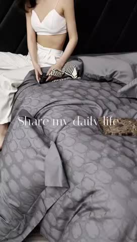 91家纺网 家纺一手货源 找家纺 安莱生活 2023新款 100S纯棉提花四件套 伊索-灰