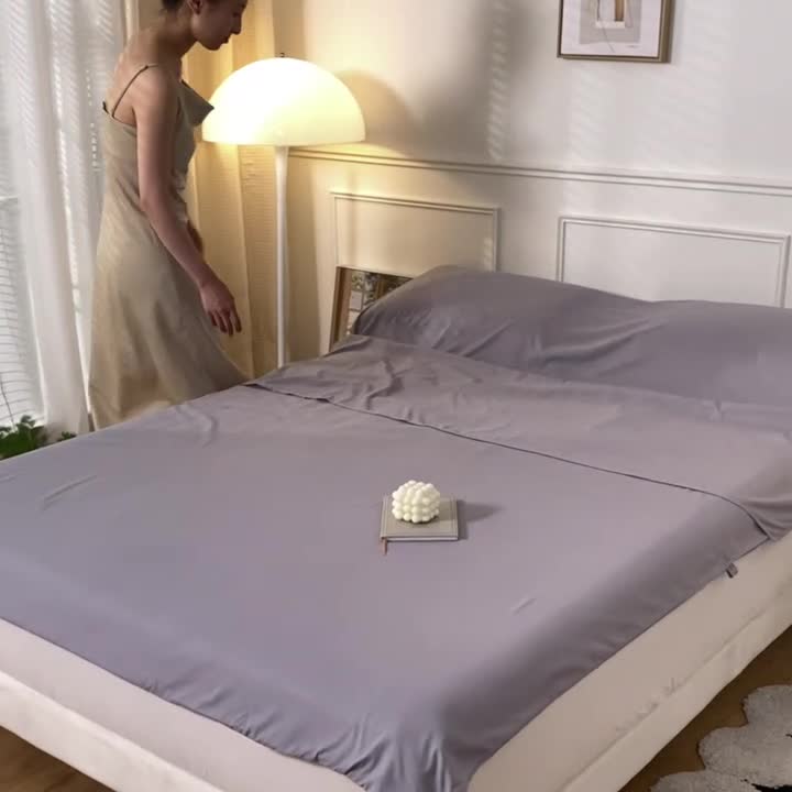 91家纺网 家纺一手货源 找家纺 慕澄2023新款水洗棉纯色酒店隔脏旅行睡袋 睡袋-绅士灰