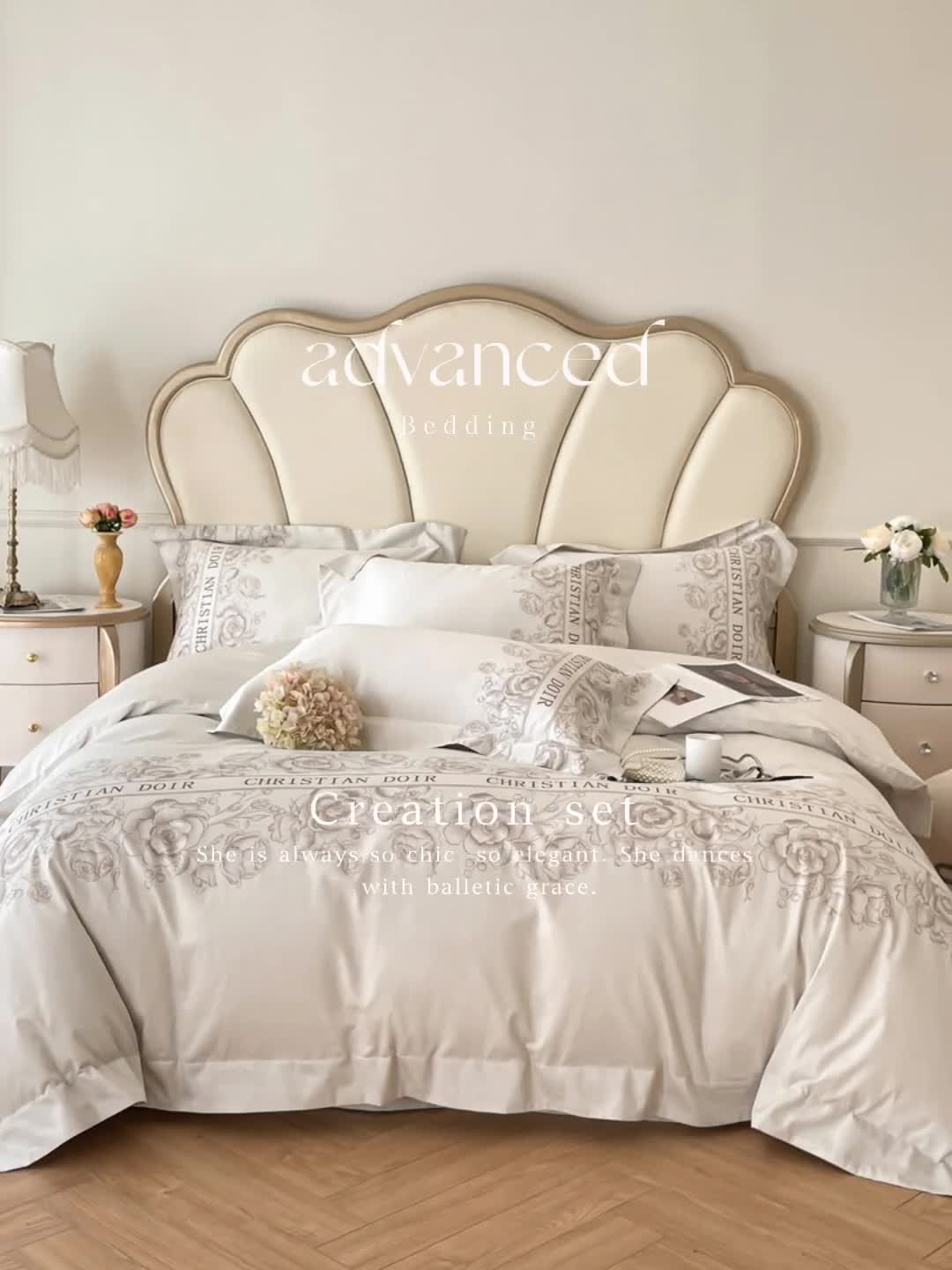 91家纺网 家纺一手货源 找家纺 蓝米卡夫2024新款A类少女心花卉数码系列四件套-花漾