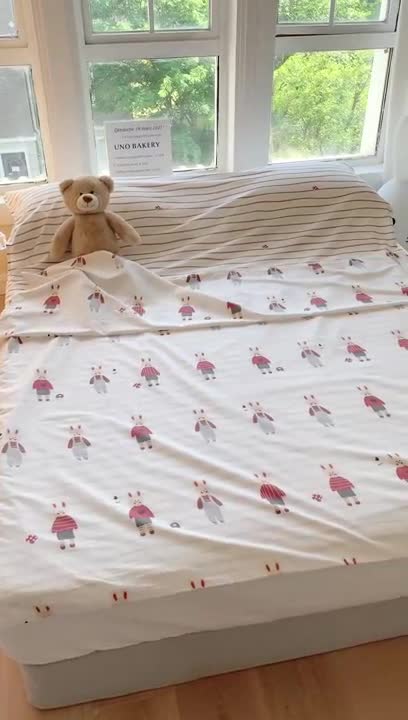 91家纺网 家纺一手货源 找家纺 澳萝拉2023新款全棉印花旅行睡袋 兔子酱