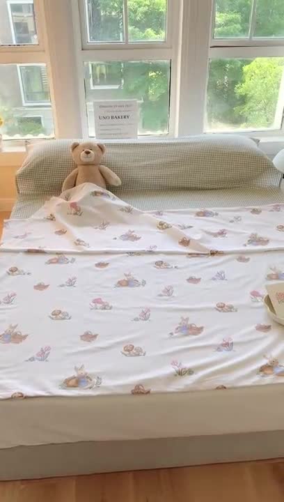 91家纺网 家纺一手货源 找家纺 澳萝拉2023新款全棉印花旅行睡袋 彼得兔