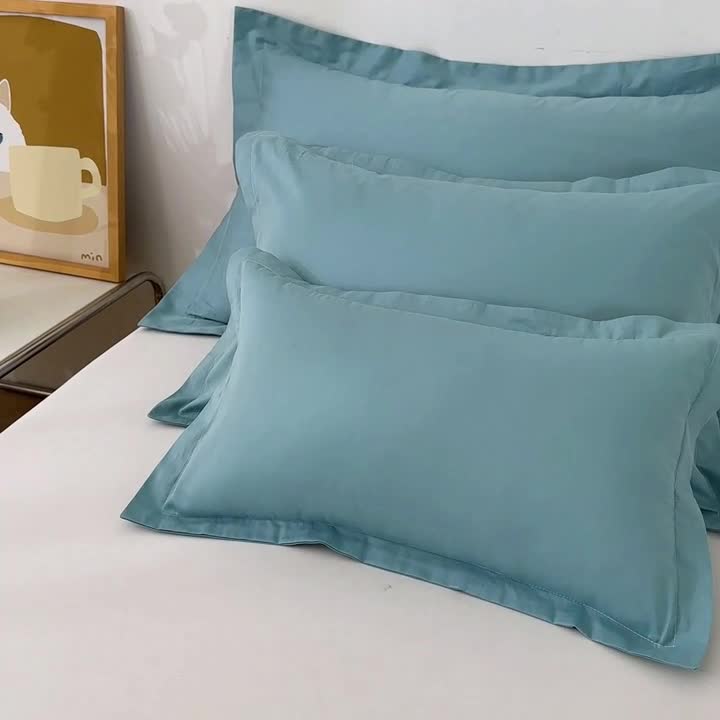 91家纺网 家纺一手货源 找家纺 凌云2025新款13372全棉枕套儿童学生成人枕头套 星空蓝