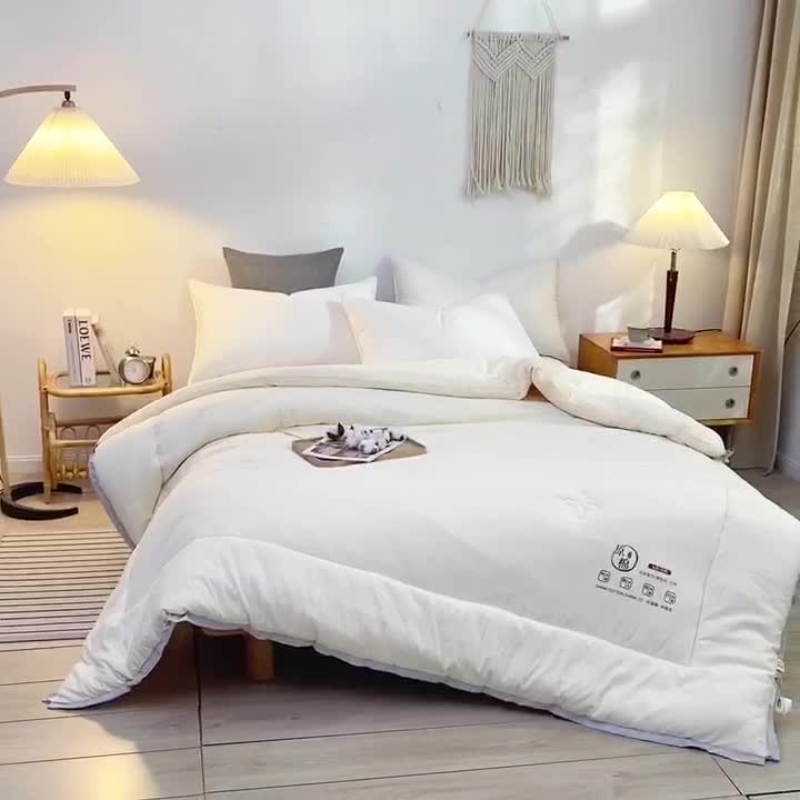 91家纺网 家纺一手货源 找家纺 啊雅家居 2025新款华夫格泡泡纱大豆被 泡泡纱-暖心黄