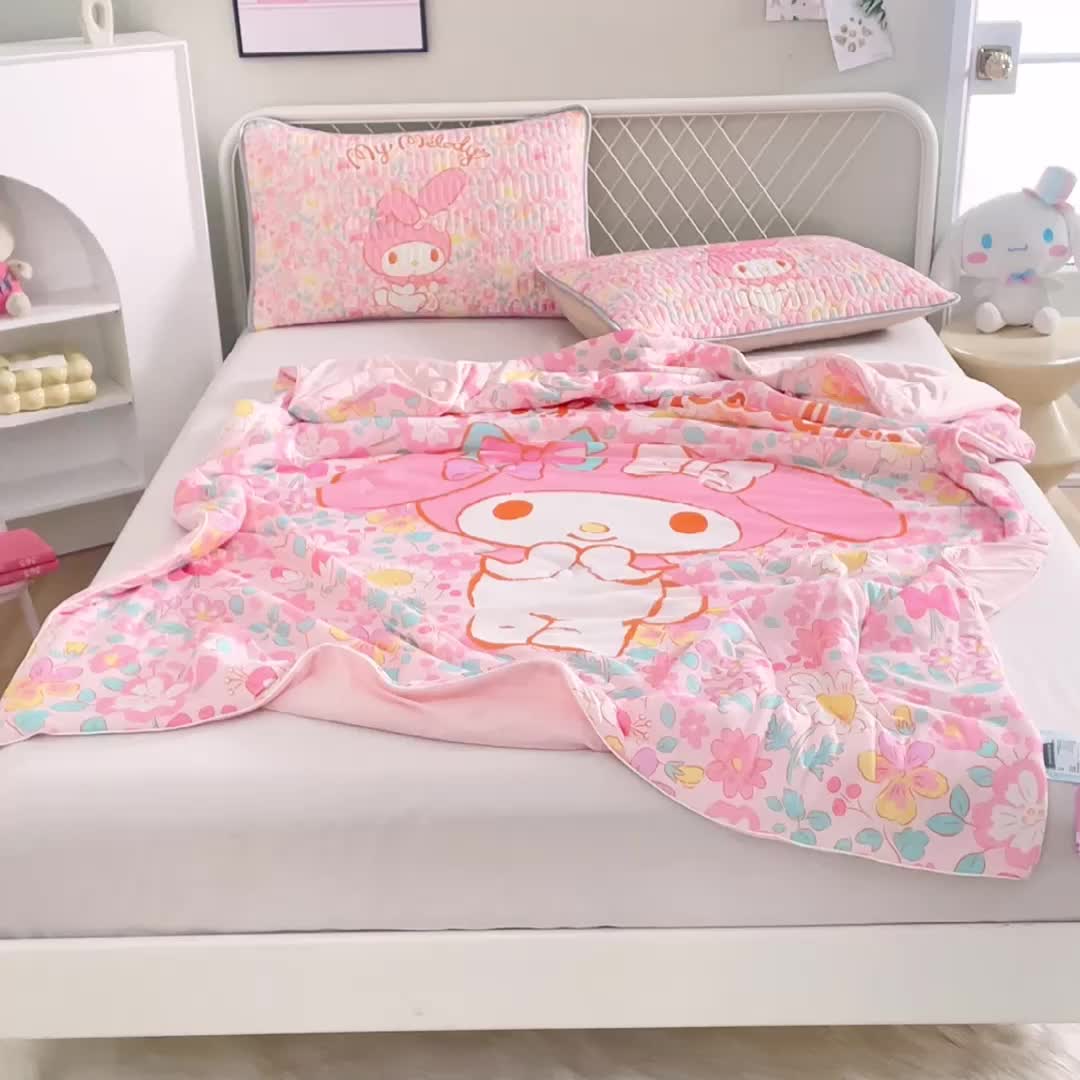 91家纺网 家纺一手货源 找家纺 蘭菲家纺 2023新款三丽欧凉感系列夏被 闺蜜