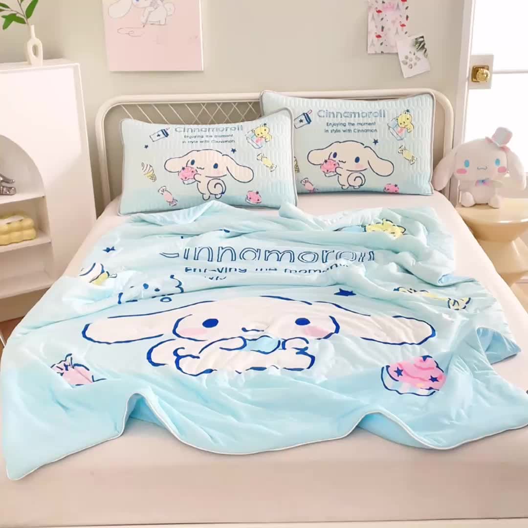 91家纺网 家纺一手货源 找家纺 蘭菲家纺 2023新款三丽欧凉感系列夏被 吃货