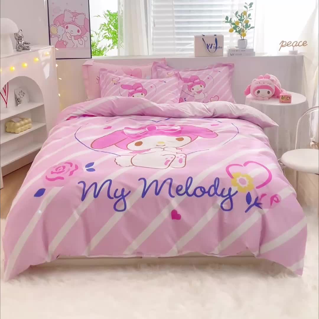 91家纺网 家纺一手货源 找家纺 蘭菲家纺 2023新款全棉大版卡通四件套 天真