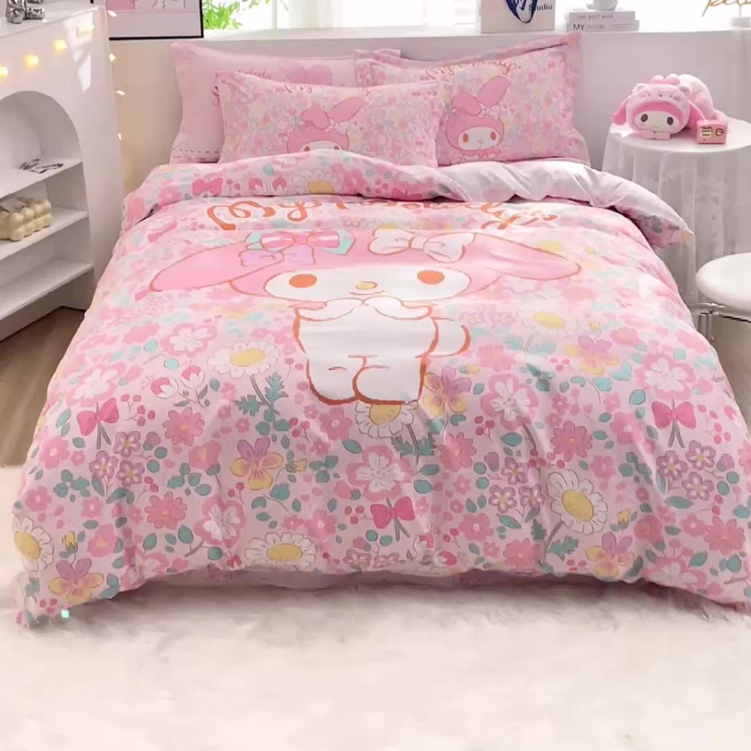 91家纺网 家纺一手货源 找家纺 蘭菲家纺 2023新款全棉大版卡通四件套 闺蜜