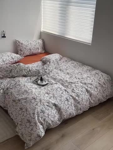 91家纺网 家纺一手货源 找家纺 怡家居 2023新款全棉小清新印花四件套 语蝶