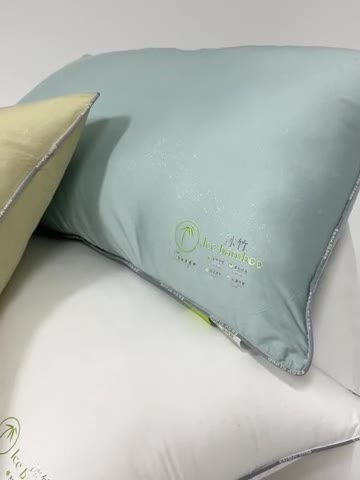 91家纺网 家纺一手货源 找家纺 拾光 2023新款天丝冰竹凉感枕酒店专用天然透气 雪灰