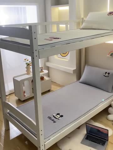 91家纺网 家纺一手货源 找家纺 鑫钰 2023新款中分子凉感华夫格复合学生宿舍专用上下铺凉席床席 迪士尼-快乐米奇