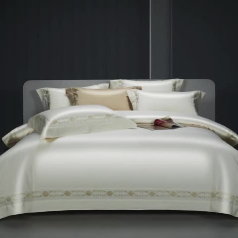 91家纺网 家纺一手货源 找家纺 （总）缔缦 2023新款100s澳棉刺绣四件套-优尼卡