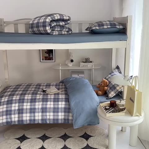 91家纺网 家纺一手货源 找家纺 多品 2023新款12868全棉宿舍三件套-第二批 时光记忆