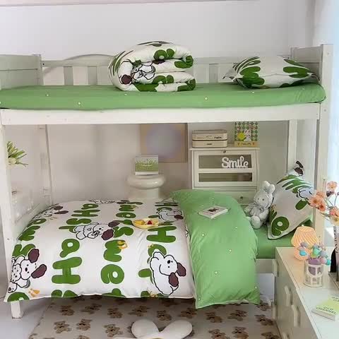 91家纺网 家纺一手货源 找家纺 多品 2023新款12868全棉宿舍三件套-第二批 多米乐