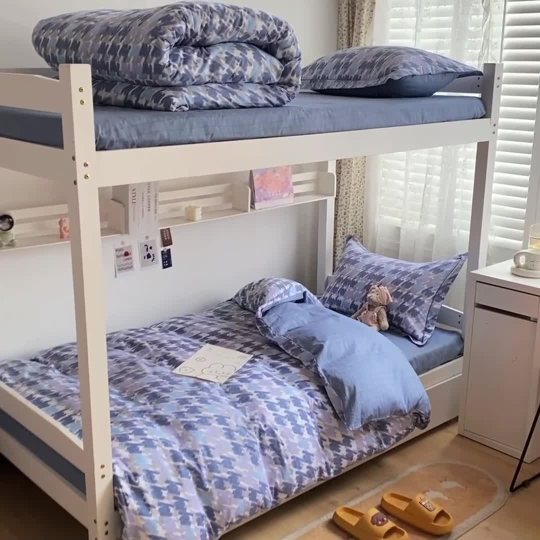 91家纺网 家纺一手货源 找家纺 金鑫汇 2023新款全棉宿舍印花三件套 千与千寻