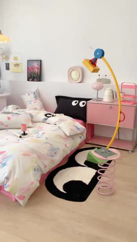 91家纺网 家纺一手货源 找家纺 昔可 2023新款全棉四件套 彩色画盘