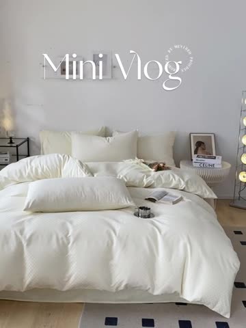 91家纺网 家纺一手货源 找家纺 涵宸家纺 2023新款全棉提花菲比系列四件套 菲比-珍珠白