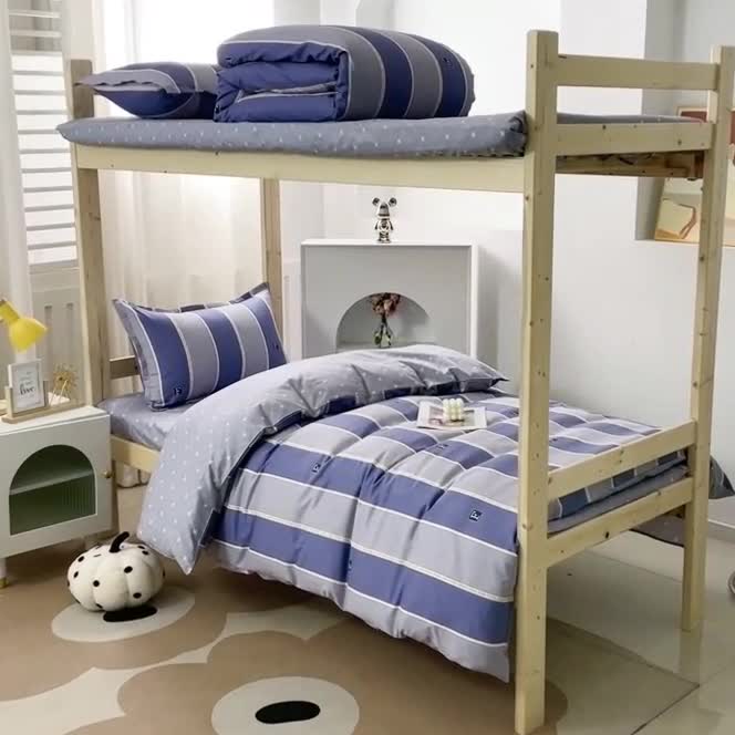 91家纺网 家纺一手货源 找家纺 晶缦家纺 2023新款全棉13372印花三件套 青春恋曲灰