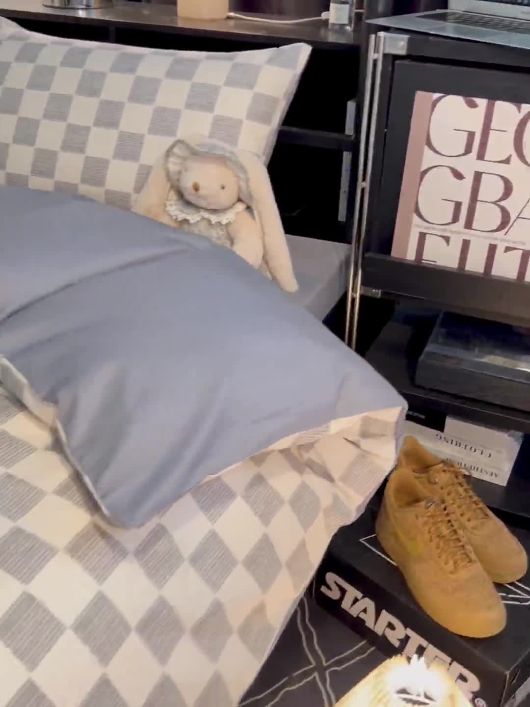 91家纺网 家纺一手货源 找家纺 HL原创 2023新款学生季宿舍套件三件套 雅灰