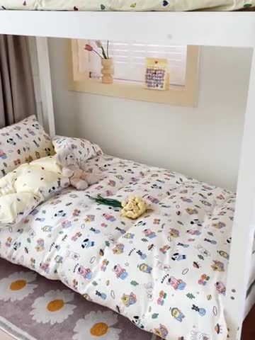 91家纺网 家纺一手货源 找家纺 名兮家居 2023新款全棉印花学生三件套 动物派对