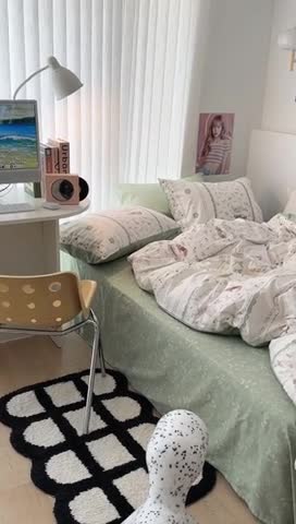 91家纺网 家纺一手货源 找家纺 昔可 2023新款全棉四件套-第五批 绿野小兔