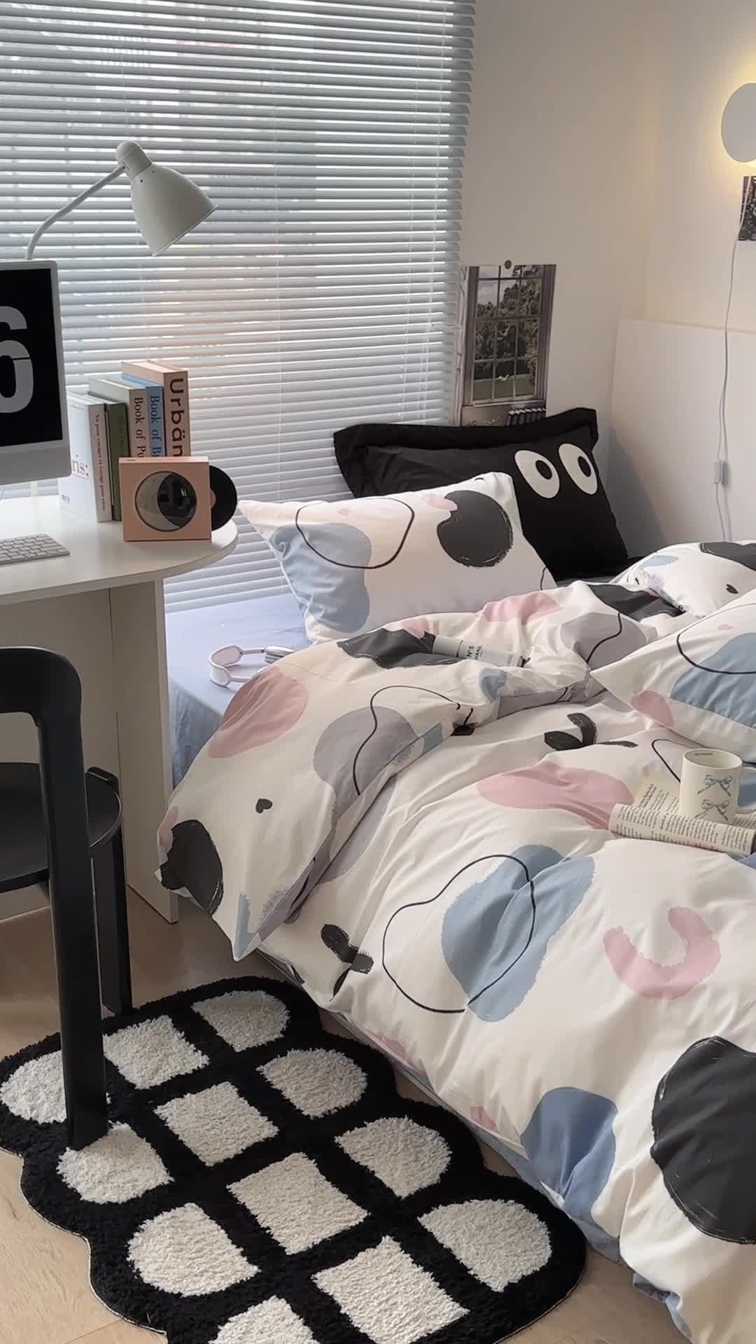 91家纺网 家纺一手货源 找家纺 （总）昔可家纺 2023新款全棉学生季北欧风四件套