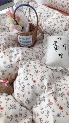 91家纺网 家纺一手货源 找家纺 昔可家纺 2023新款双层纱枕头绑带版四件套 橙花