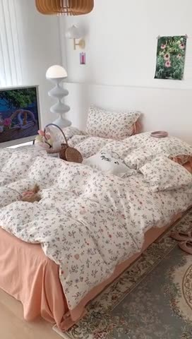 91家纺网 家纺一手货源 找家纺 （总）昔可家纺 2023新款双层纱枕头绑带版四件套