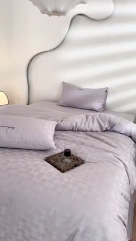 91家纺网 家纺一手货源 找家纺 安莱生活 2023爆款100S纯棉提花轻工艺刺绣系列四件套 轻工艺刺绣-月石浪漫银灰