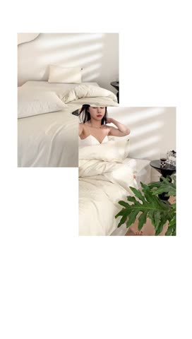 91家纺网 家纺一手货源 找家纺 安莱生活 2023爆款100S纯棉提花轻工艺刺绣系列四件套 轻工艺刺绣-狂野盐白