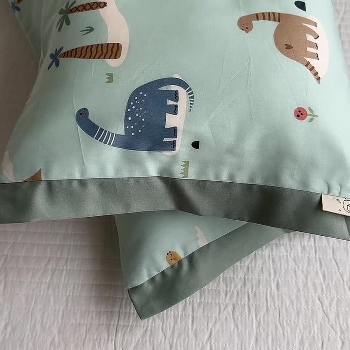 91家纺网 家纺一手货源 找家纺 荷马之梦 2023新款蜜糖系列—A类60s长绒棉儿童枕套 莫里环游记