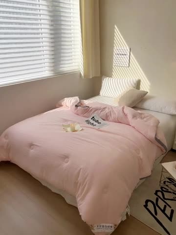 91家纺网 家纺一手货源 找家纺 森林人 2023新款A类水洗棉立体大豆被 立体-优雅玉