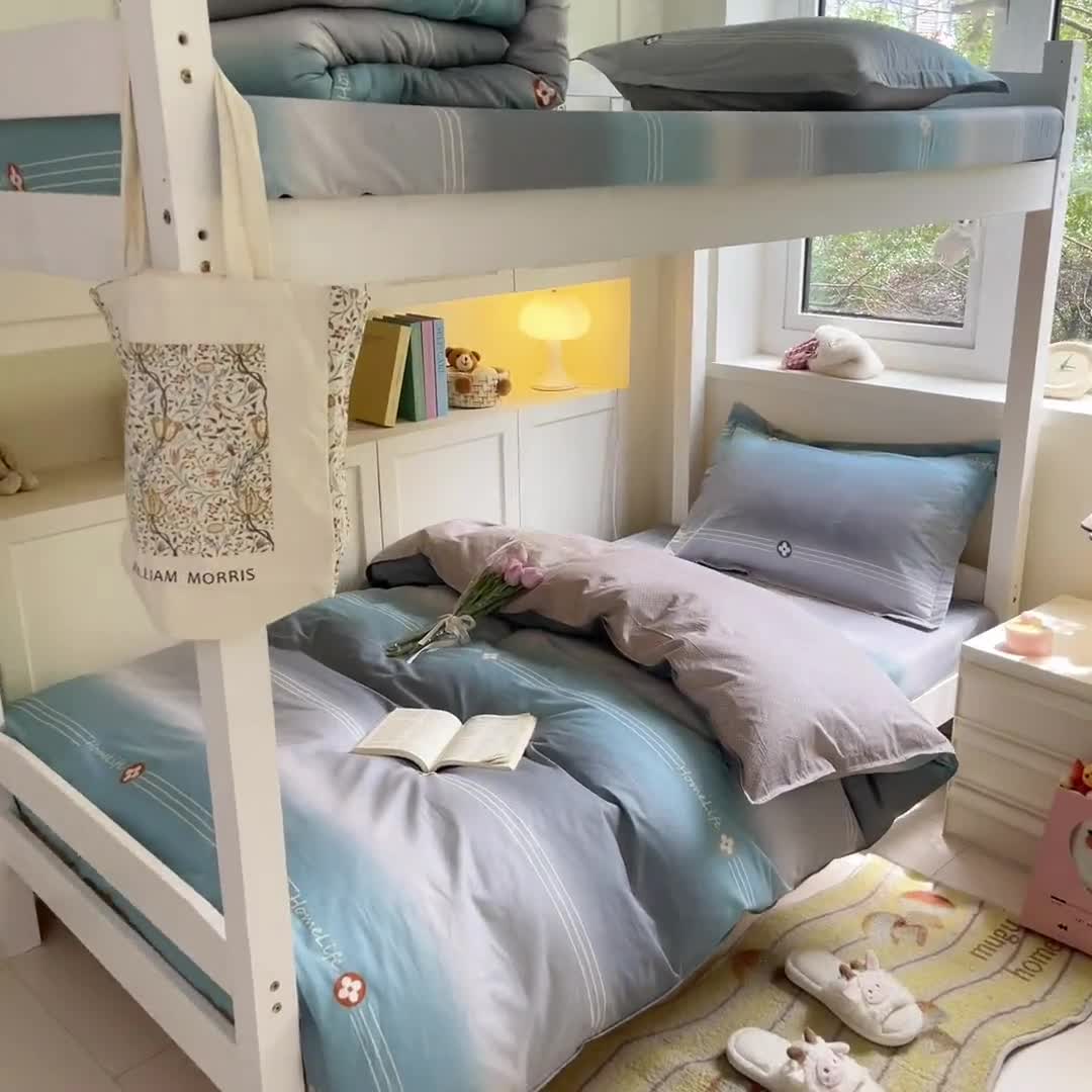 91家纺网 家纺一手货源 找家纺 铭成 2024新款全棉印花三件套 新都时尚